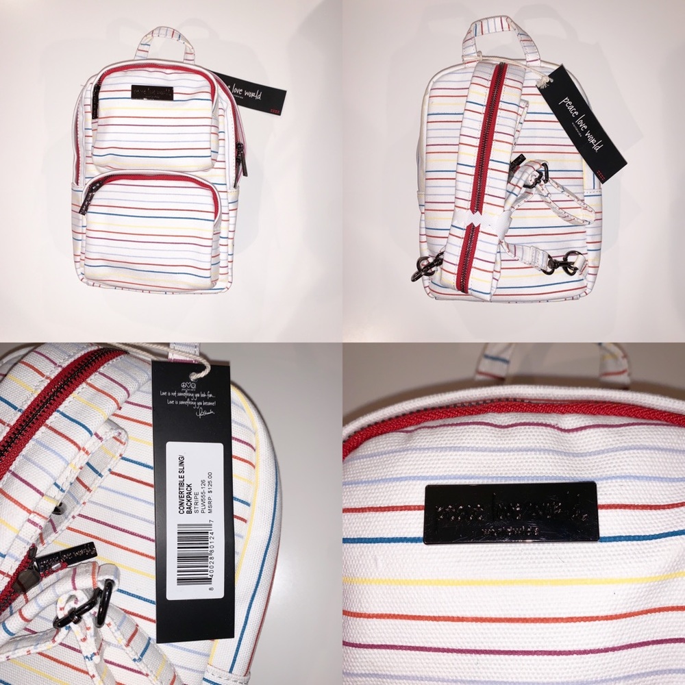 PEACE LOVE WORLD CONVERTIBLE SLINGBACK BACKPACK - Picture 8 of 8